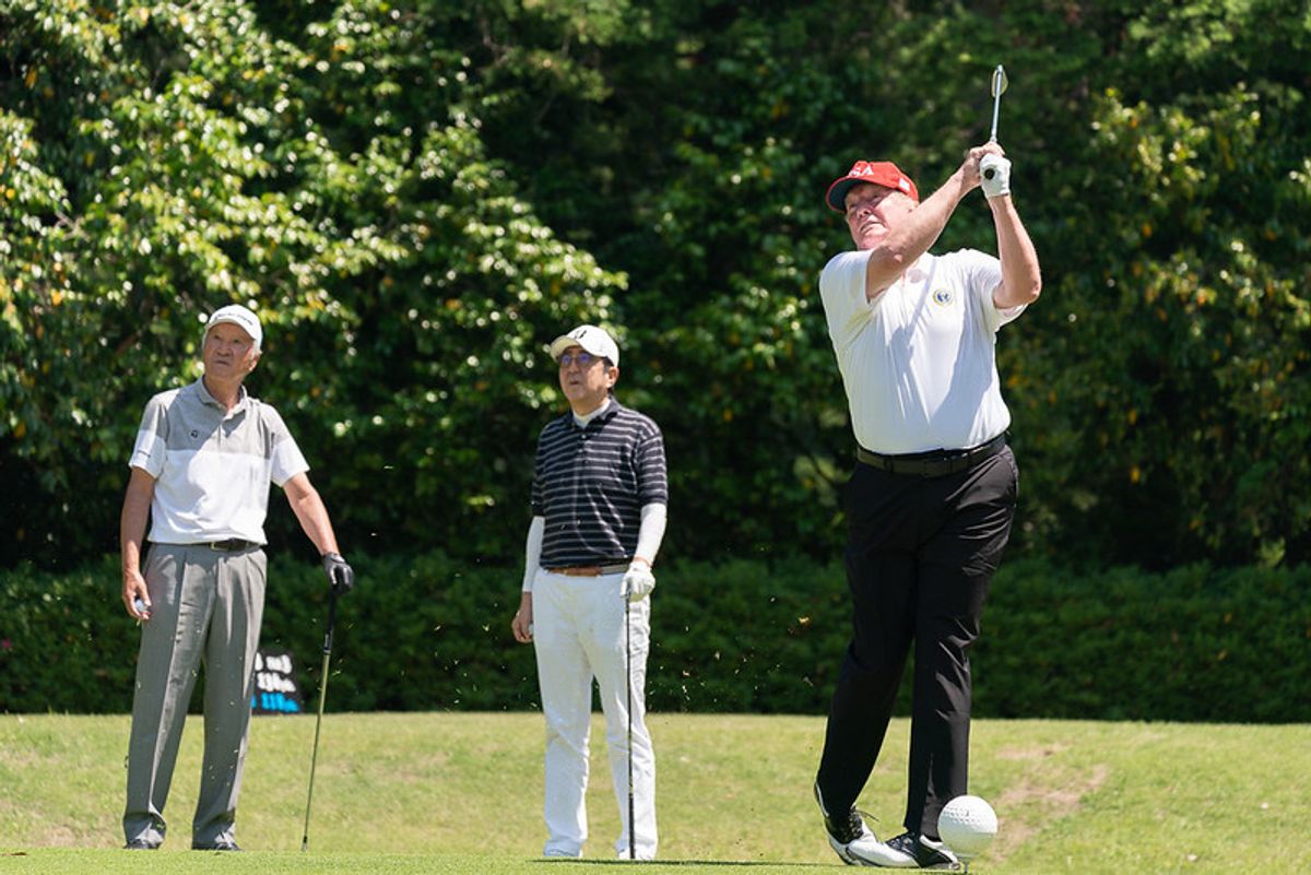 Hooray! Trump's Golf Trips To Own Trash Palaces Almost Covered By Cracking Down On Poor Kids!