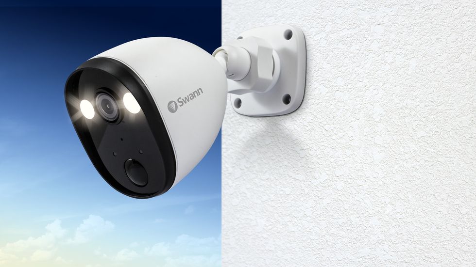 Swann Outdoor Security Camera on the wall