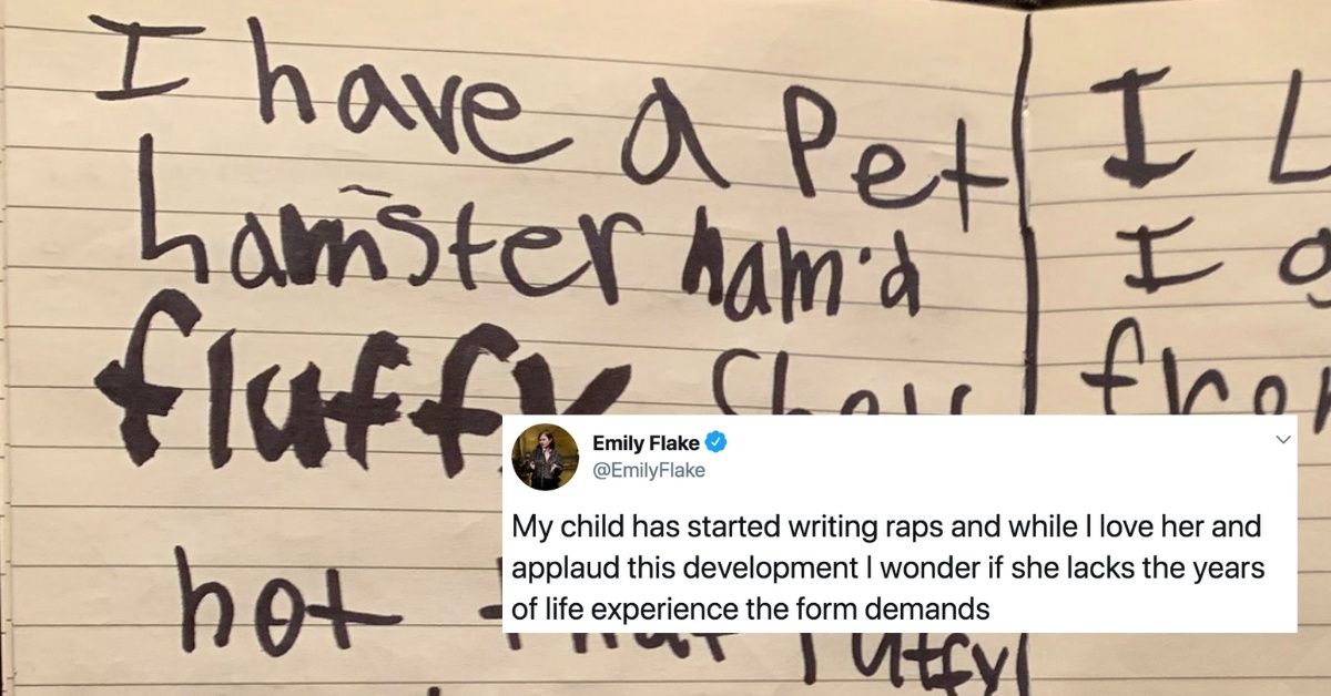 Mom Finds Her Young Daughter's Attempt At Rap Lyrics, And They're Certainly Something