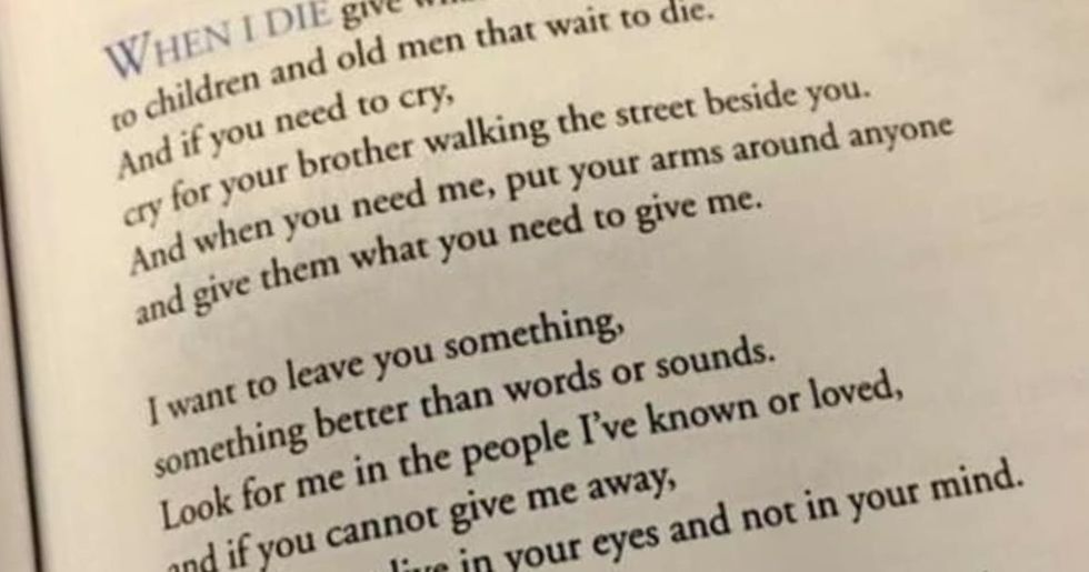 A poem about death went viral for the beautiful, universal truth it contains