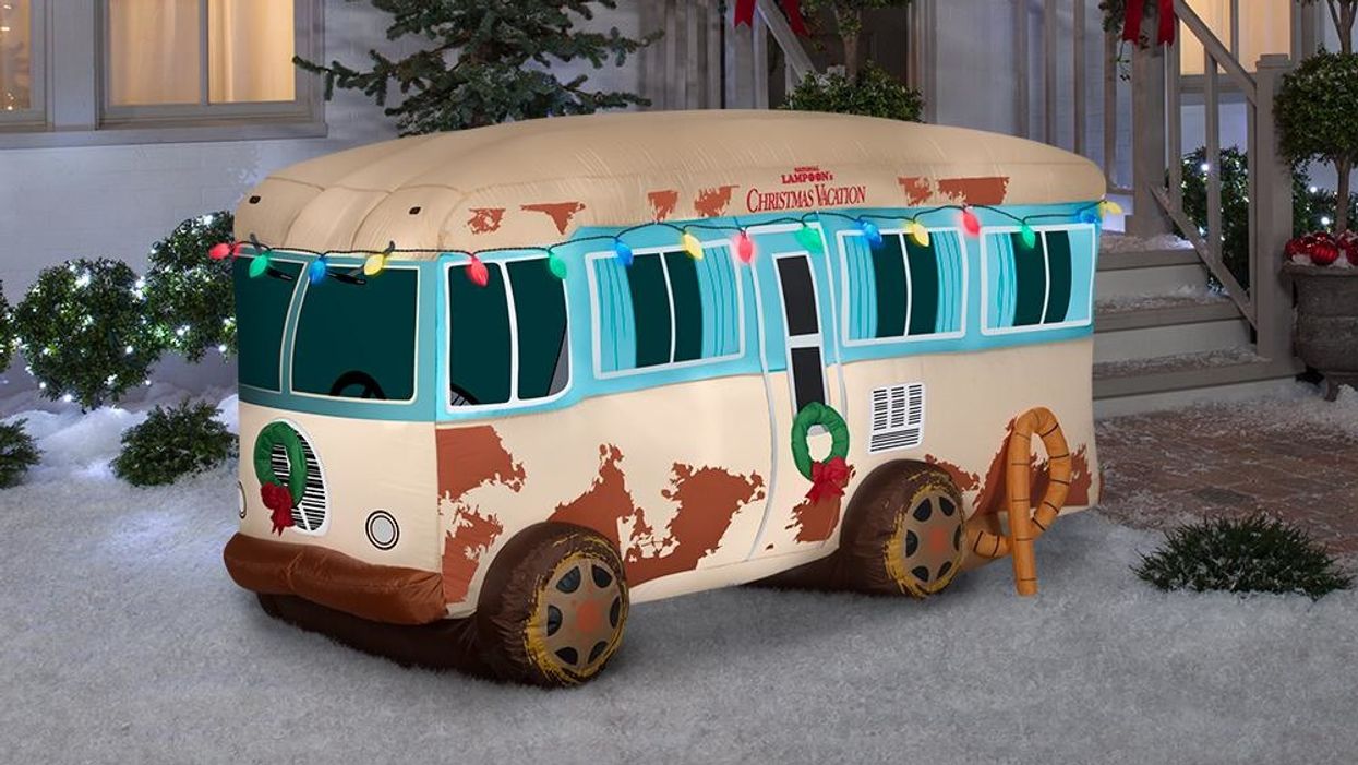 This inflatable 'Christmas Vacation' RV is peak holiday yard decor