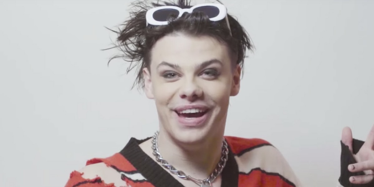 yungblud black and white striped shirt