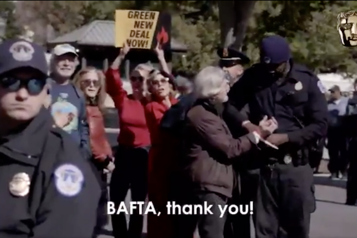In Which Jane Fonda Gives Her BAFTA Award Acceptance Speech Mid-Arrest