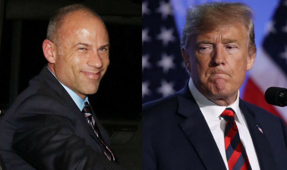 Michael Avenatti Is Having Way Too Much Fun Trolling Donald Trump on the Streets of London, and Yep, He Has a New Hashtag