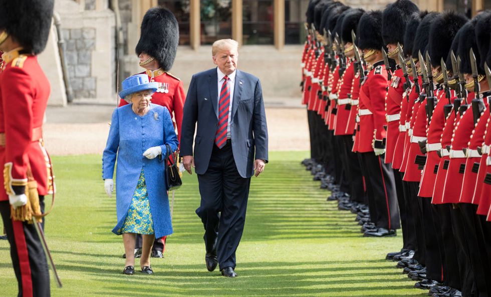 Donald Trump Struggled to Walk Alongside Queen Elizabeth at Windsor Castle and the Internet Has Concerns
