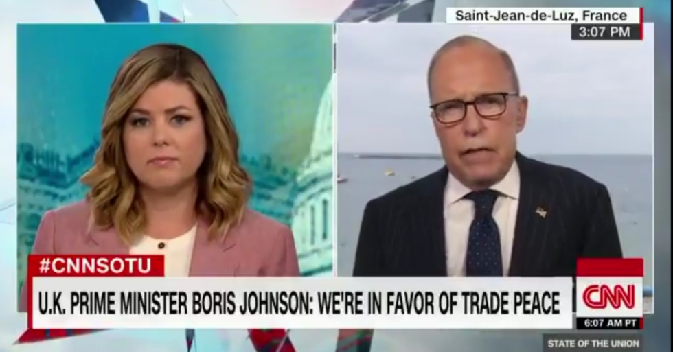 Trump Advisor Claims Boris Johnson Didn't Say He Doesn't 'Like Tariffs on the Whole' Even Though It's on Video