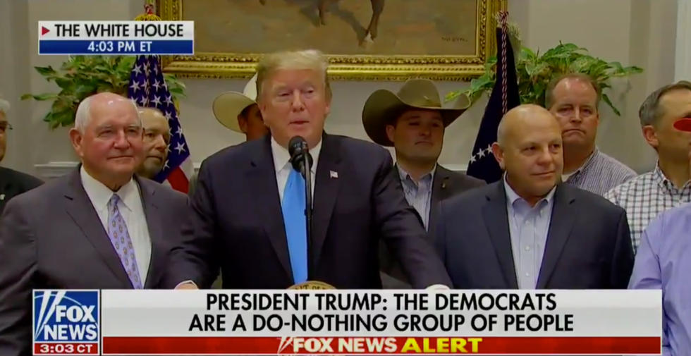 Trump Just Made His Staffers Tell Reporters How 'Calm' He Was During His Meeting With Pelosi and Things Got Awkward