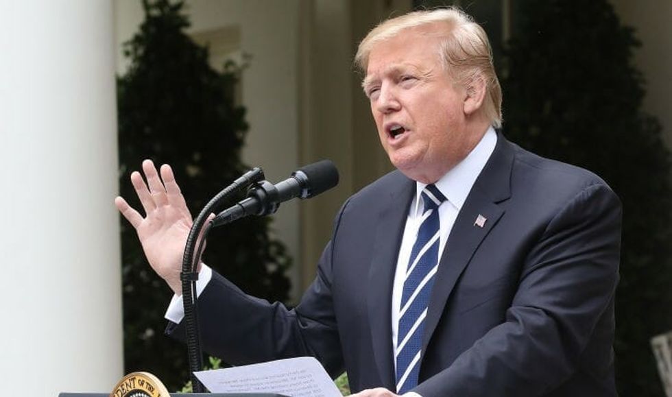 This Image of Donald Trump's Misspelled Handwritten Notes at His Rose Garden Speech Is Peak Donald Trump