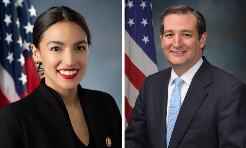 Alexandria Ocasio-Cortez and Ted Cruz Just Agreed to Co-Sponsor Legislation on Twitter and It's Giving People Hope