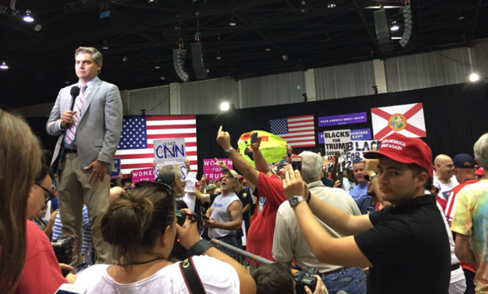 CNN Reporter's Response to Getting Heckled at Donald Trump's Tampa Rally Put Donald Trump to Shame