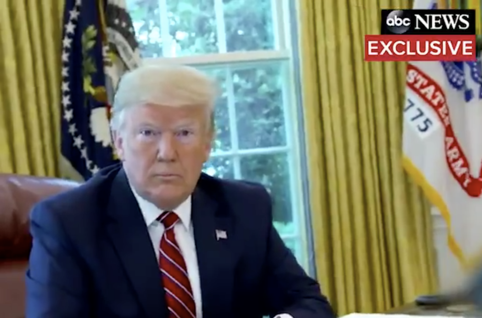 ABC Just Released Bonkers Video of Donald Trump Freaking Out on His Chief of Staff Because He Coughed During His Stephanopoulos Interview