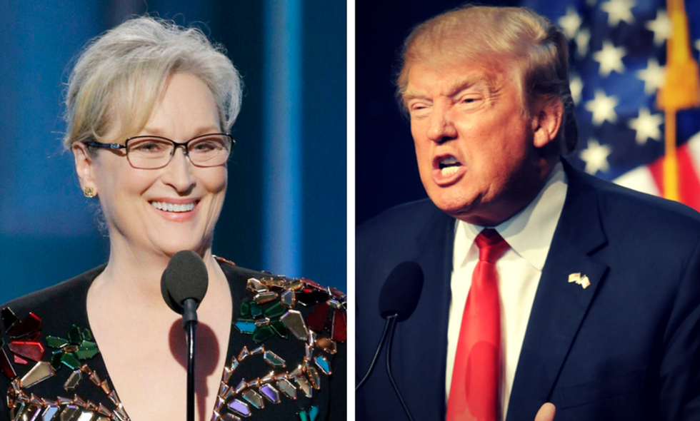 Trump Defensive After Withering Speech by Meryl Streep