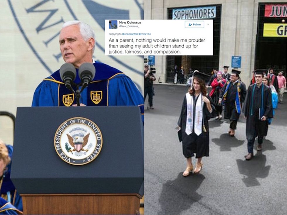 Mike Pence's Commencement Speech At Notre Dame Didn't Go So Well This Weekend