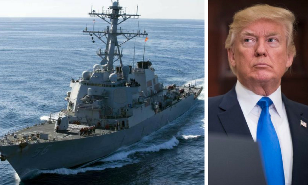 Trump's Initial Response to Crash of USS John McCain Left Reporters, Navy Baffled