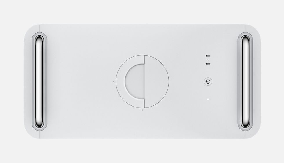 A top down view of the new Apple Mac Pro