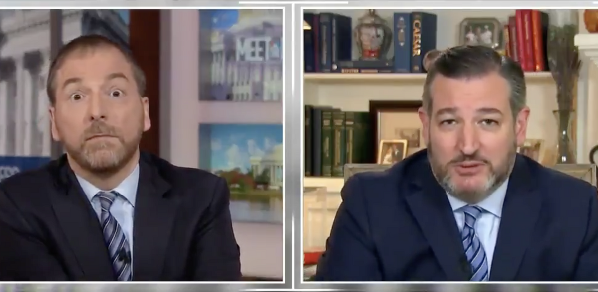 'Meet the Press' Crew Laughs at Ted Cruz During Live Interview for Believing Ukraine Conspiracy Theory