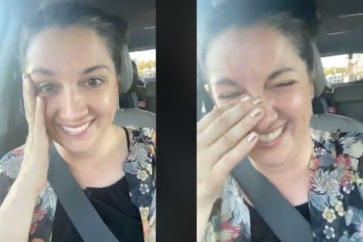 A woman's story of mistakenly sharing the holiday spirit with a stranger has people in stitches