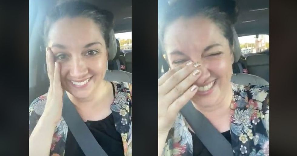 A woman's story of mistakenly sharing the holiday spirit with a stranger has people in stitches