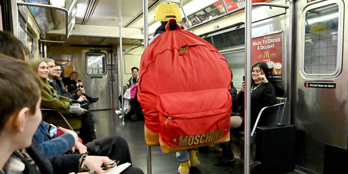 Giant Moschino Bags Took Over an NYC Subway