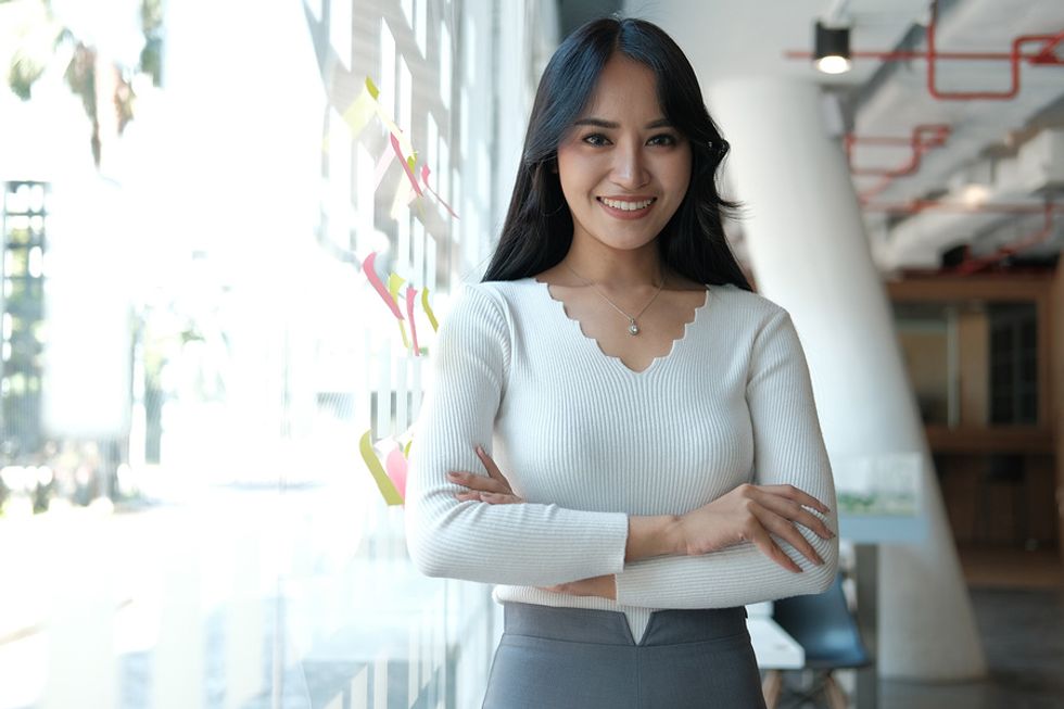 Executive woman thinking about changing careers