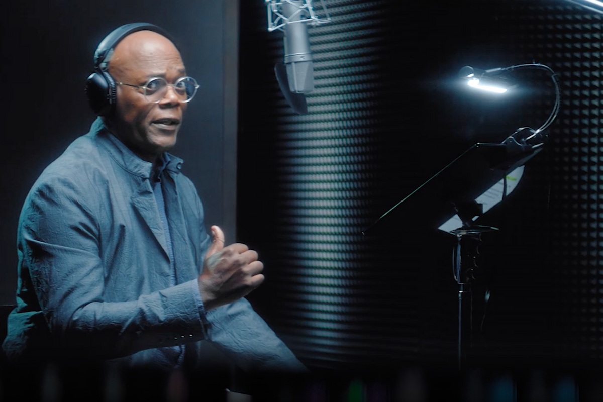 Samuel L. Jackson recording for Amazon Alexa