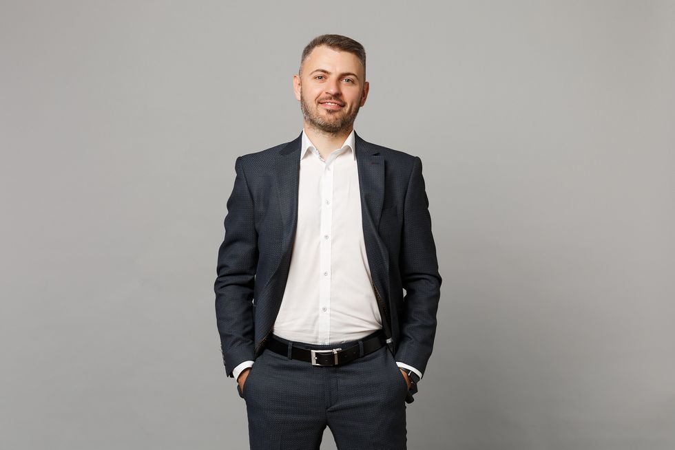 successful business man with a good attitude about his career