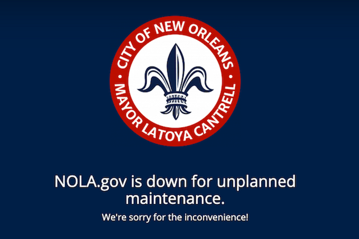 The image from the City of New Orleans web site