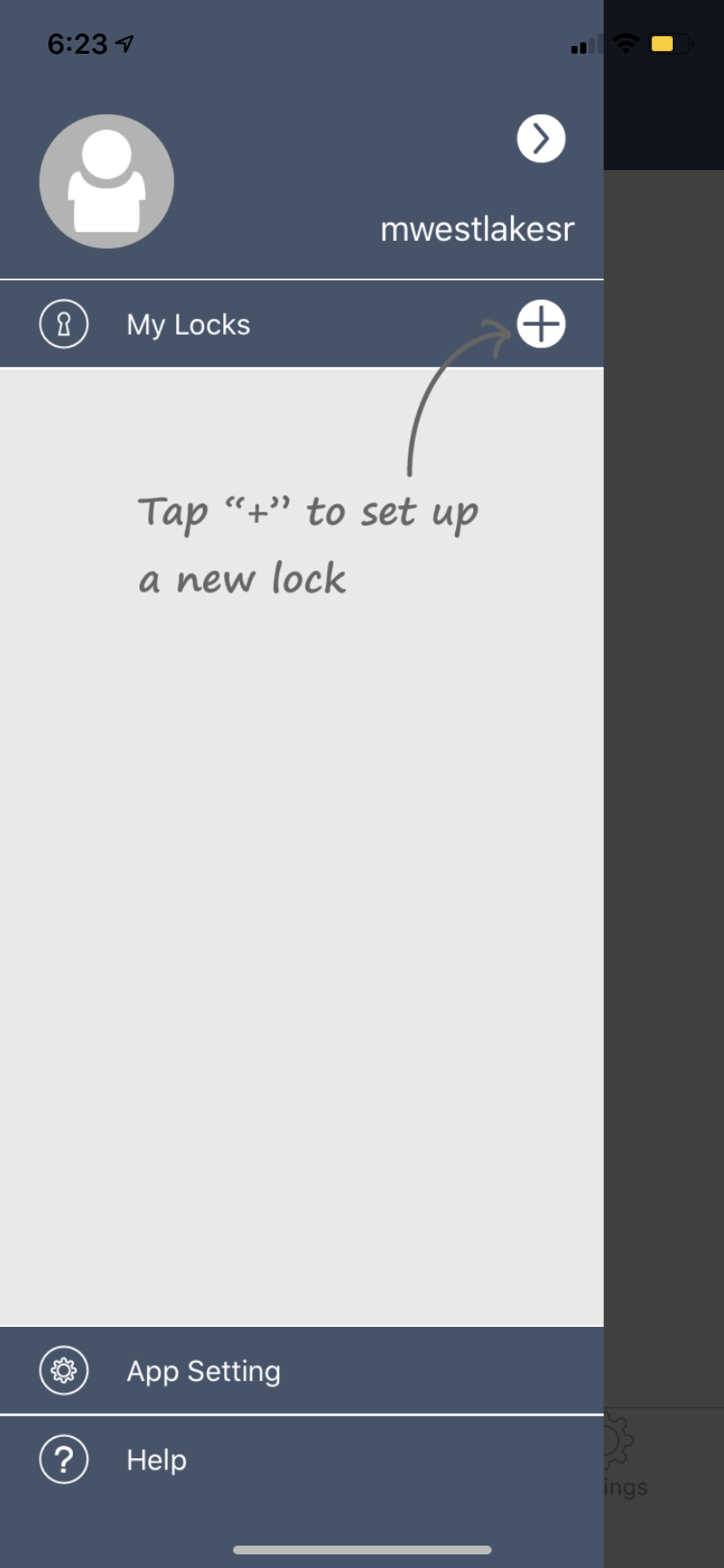 app for adding a new reagle smart lock.