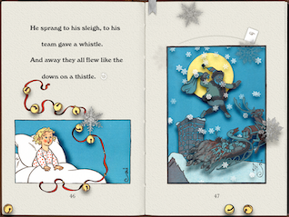 A picture book with Christmas decorations