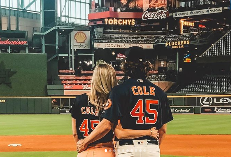 Gerrit Cole's wife Amy goes to Instagram to say goodbye to Houston