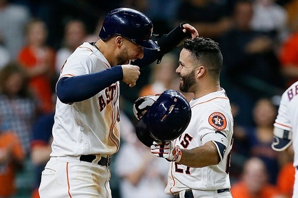 Alex Bregman and Jose Altuve of the Astros