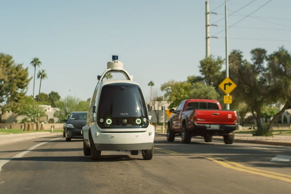 Nuro driverless food delivery vehicle