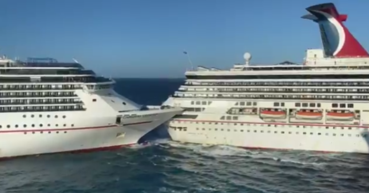 Passengers Capture Video As Two Carnival Cruise Ships Collide Off Coast