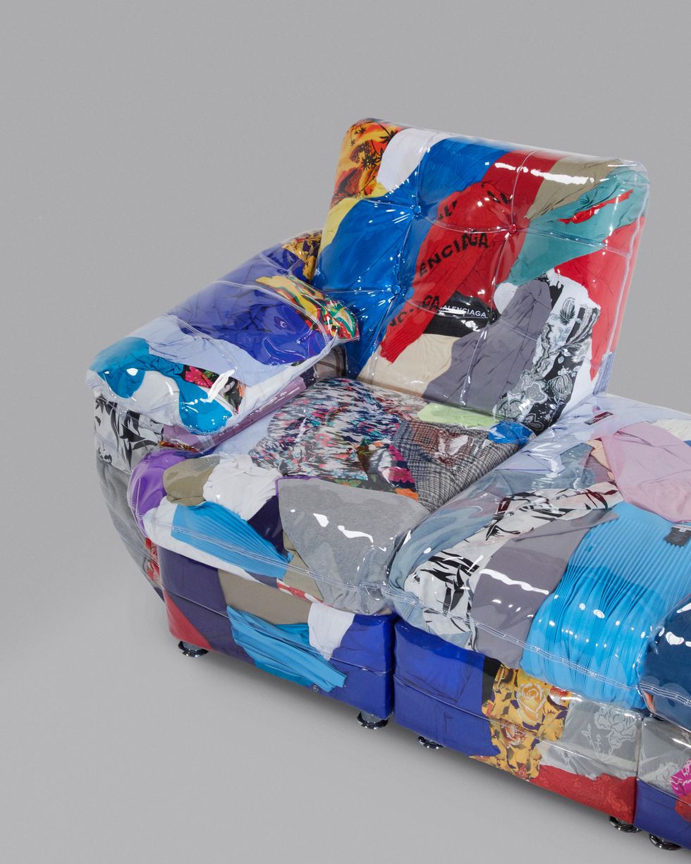 This Modular Couch is Stuffed With Old Balenciaga Clothes - PAPER Magazine