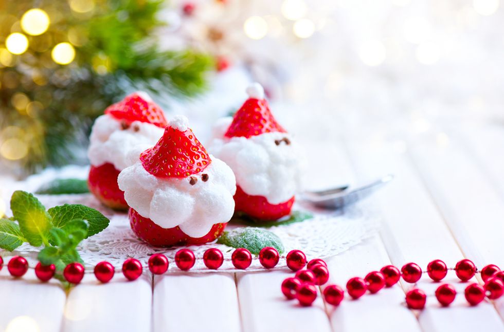 Santa hat treats for an office Christmas party