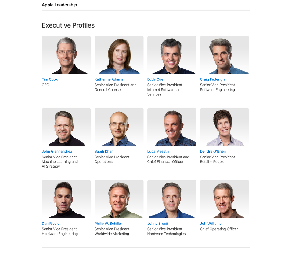 Apple leadership