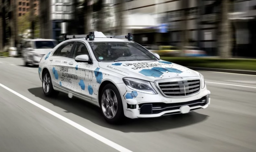Mercedes autonomous test car