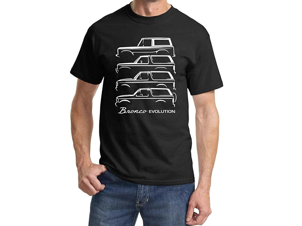 Ford Bronco Truck Evolution Classic Outline Design Tshirt