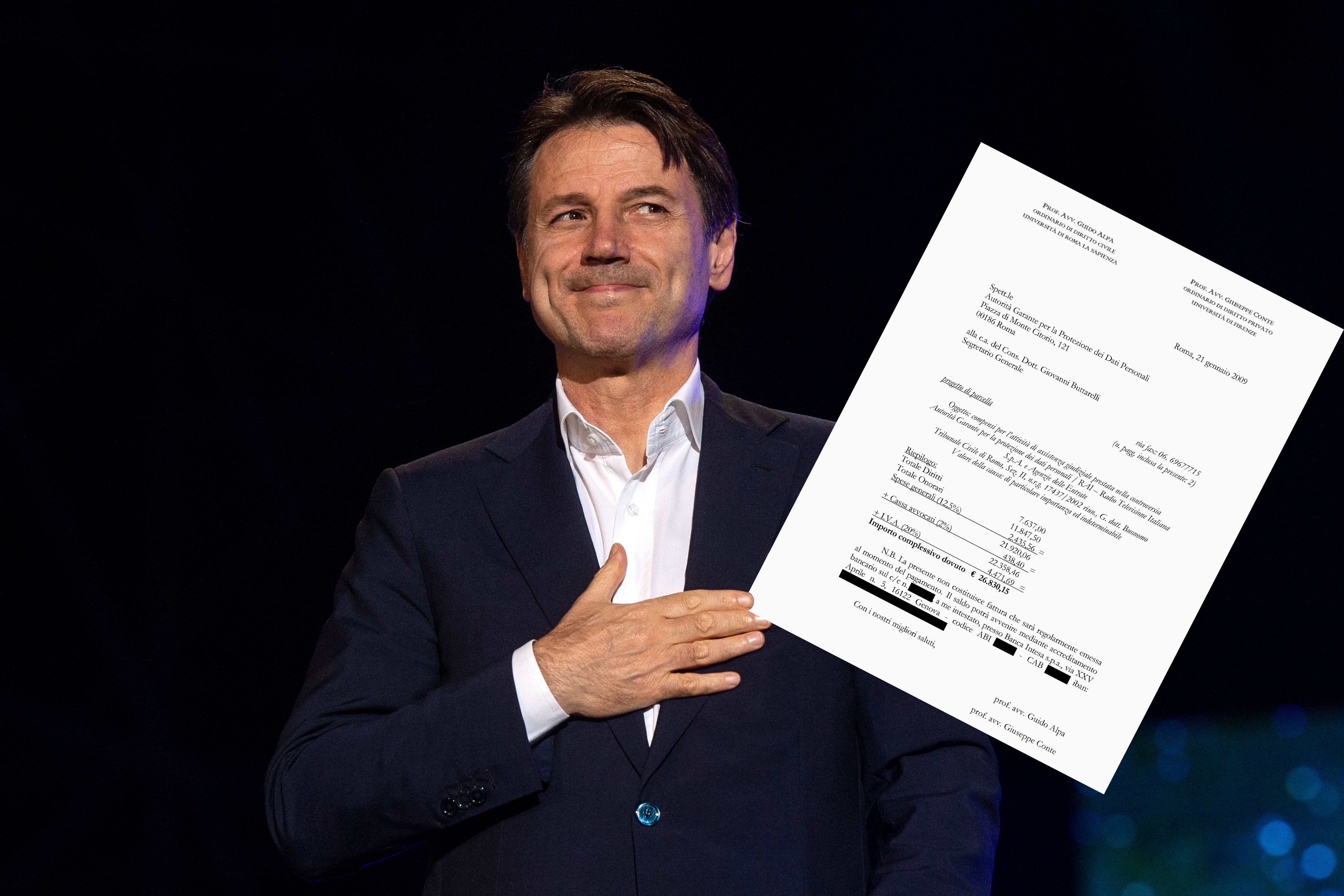 Ecco la parcella che inchioda Conte