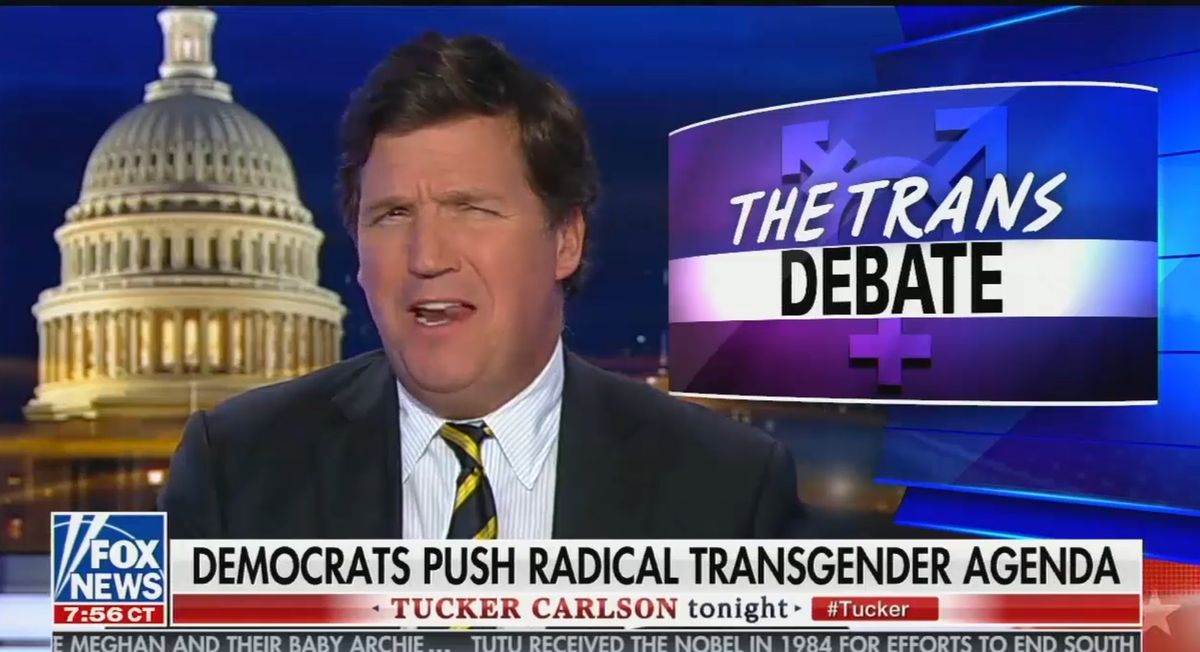 Tucker Carlson Claims Caring About Trans Rights Is 'An Issue For Rich People' In Bizarre Fox News Rant