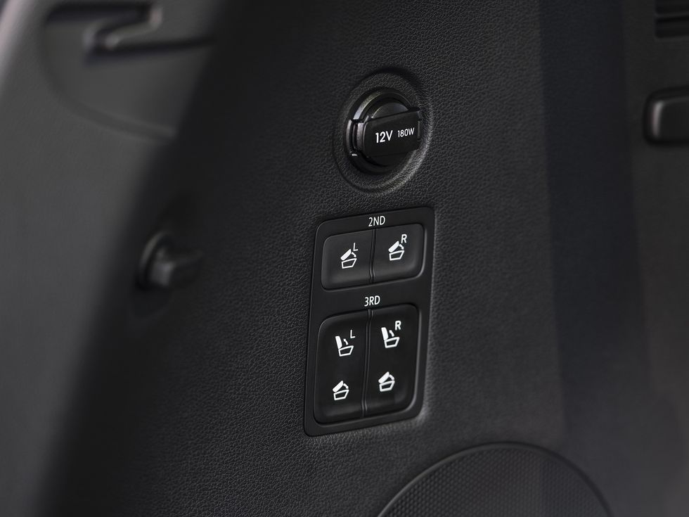 2020 Hyundai Palisade rear seat buttons