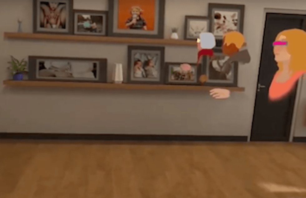 A screenshot from the Alcove VR app