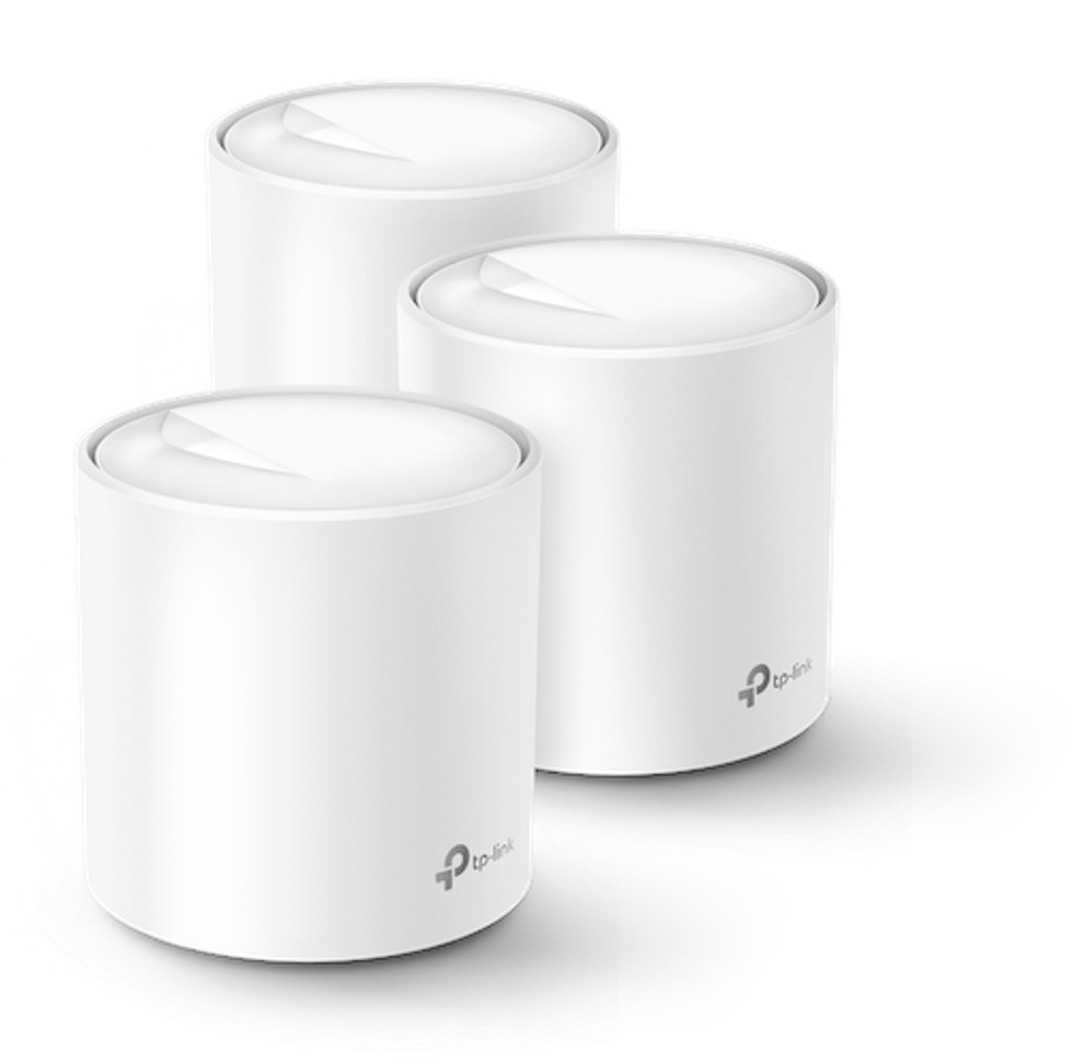 The TP-Link three-pack of the Deco X20 mesh Wi-Fi6 router