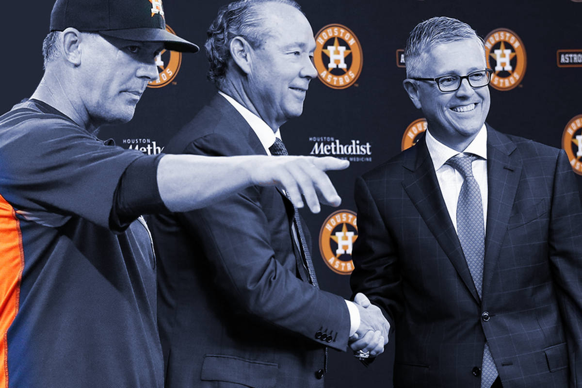 Astros Hinch Crane and Luhnow