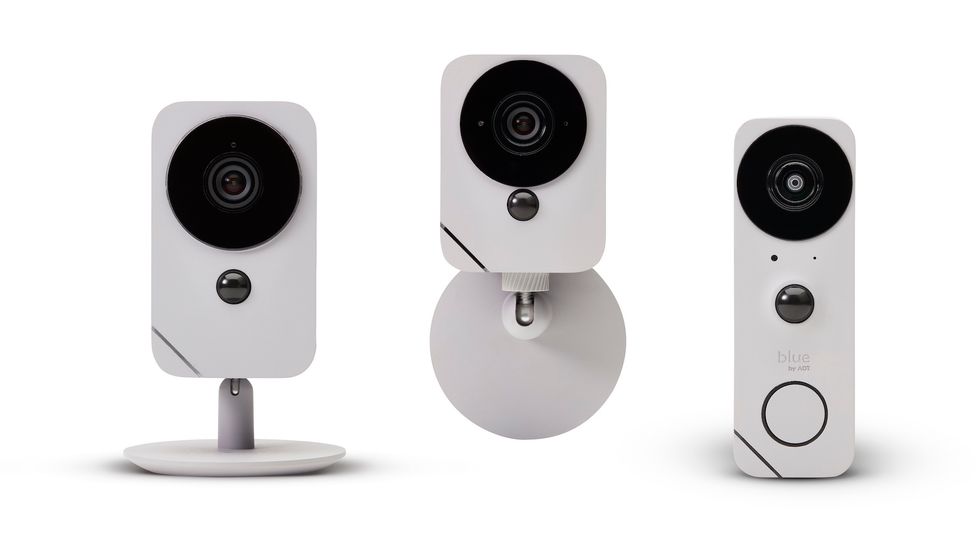 Three new smart cameras in white from Blue by ADT