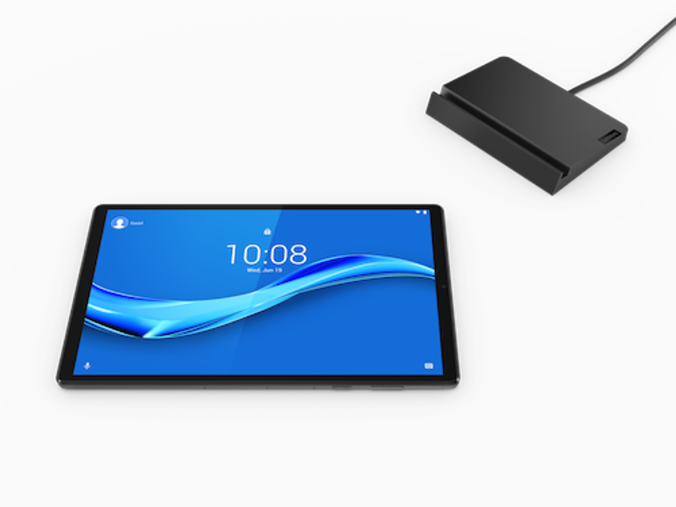 The Lenovo Smart Tab M10 with the Smart Charging Station