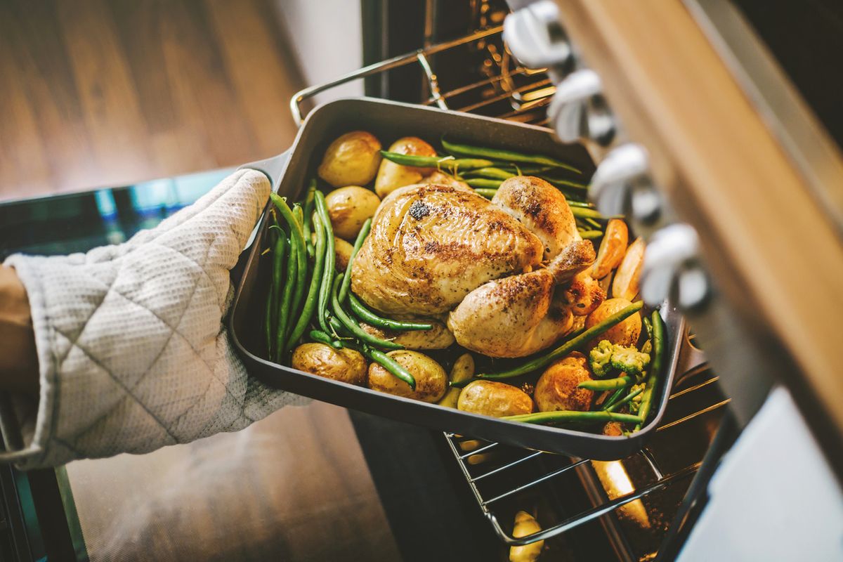 Roast dinner stock image