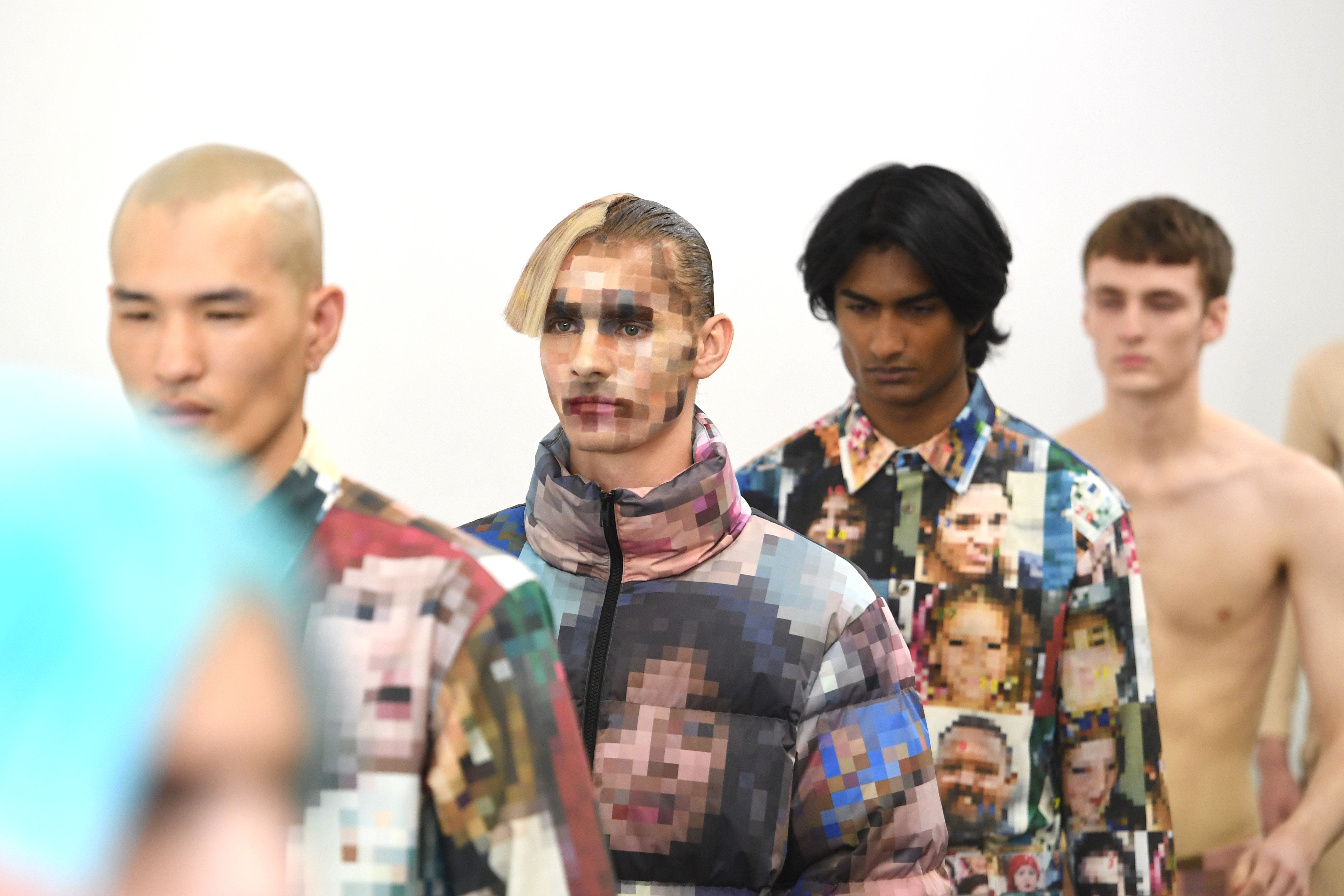 Xander Zhou Had Models in Pixelated Faces and Underwear - PAPER