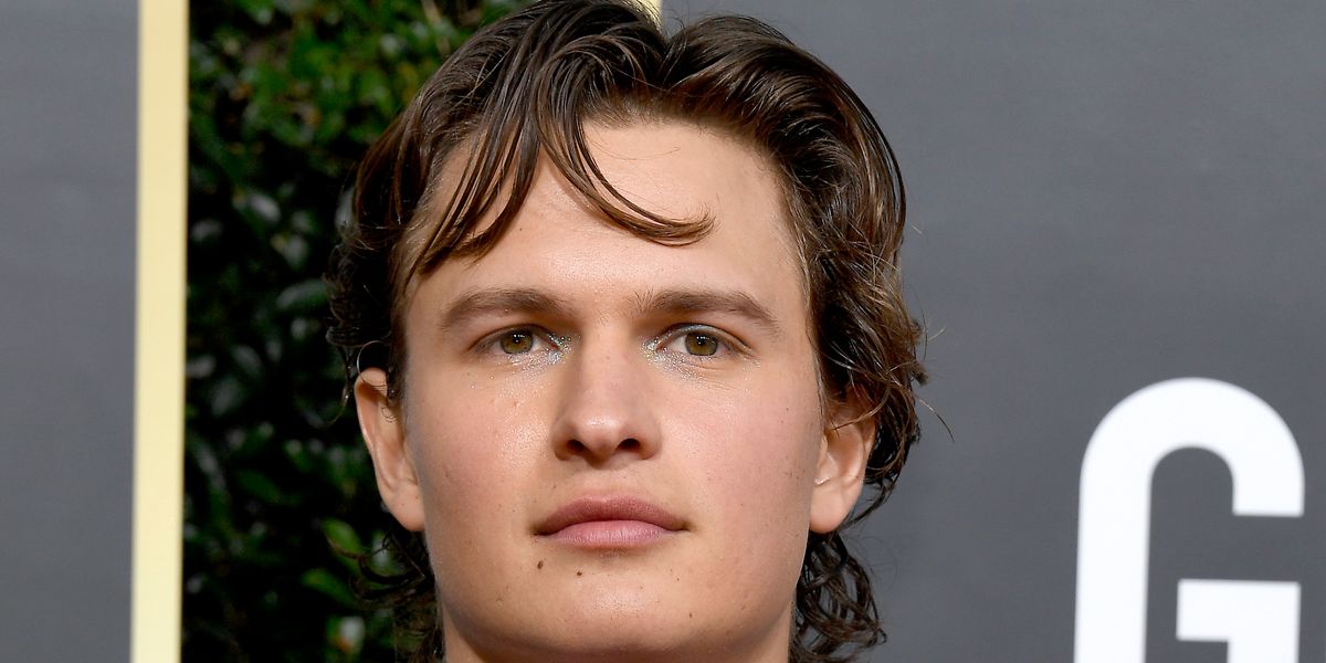 Ansel Elgort Wore Glitter Eyeshadow, Nail Polish to the 2020 Golden Globes
