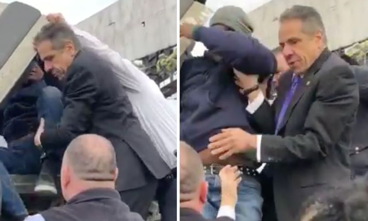 New York Gov. Andrew Cuomo Helps Pull Motorist From Overturned Vehicle Following Crash